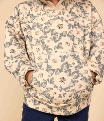 SWEAT A CAPUCHE EN MOLLETON FLEURIE A08GR01 PETIT BATEAU