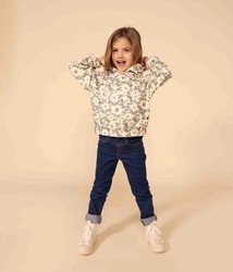SWEAT A CAPUCHE EN MOLLETON FLEURIE A08GR01 PETIT BATEAU