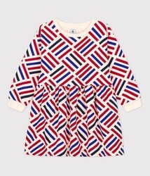 ROBE EN MOLLETON IMPRIME A057T01 PETIT BATEAU