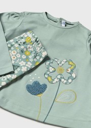 ENSEMBLE TSHIRT MANCHES LONGUES + LEGGING + SERRE TETE 2711 
