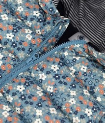 DOUDOUNE CHAUDE A CAPUCHE FLEURIE A05AU01 PETIT BATEAU