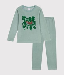 PYJAMA EN VELOURS CHAUD A0B5I01 PETIT BATEAU
