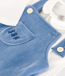 ENSEMBLE BODY + SALOPETTE EN VELOURS A0BN801 PETIT BATEAU
