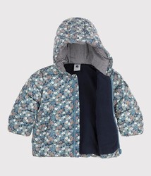 DOUDOUNE CHAUDE A CAPUCHE FLEURIE A05AU01 PETIT BATEAU