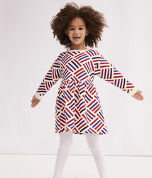ROBE EN MOLLETON IMPRIME A057T01 PETIT BATEAU